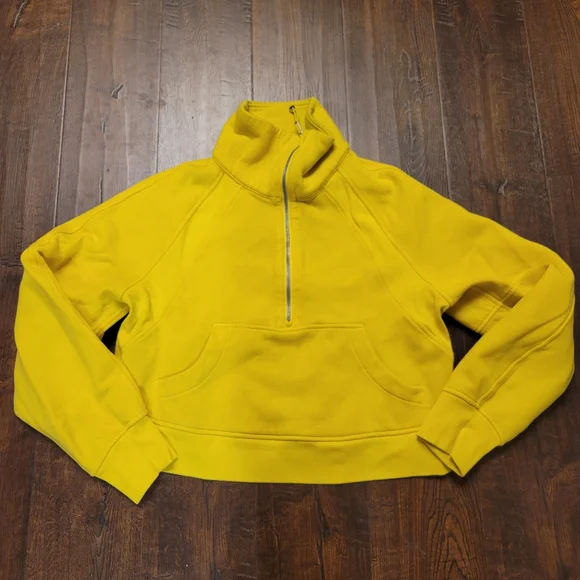 Lululemon Scuba Oversized Funnel-Neck Half Zip Soleil Yellow XS S - Picture 2 of 8